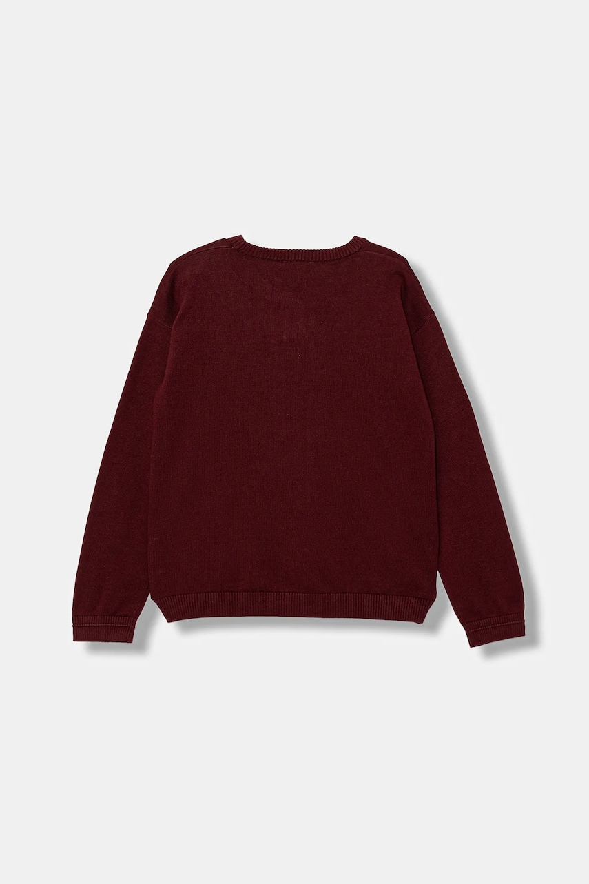 Детский хлопковый свитер United Colors of Benetton цвет бордовый лёгкий 120YC108S Детский хлопковый свитер United Colors of Benetton цвет бордовый лёгкий 120YC108S