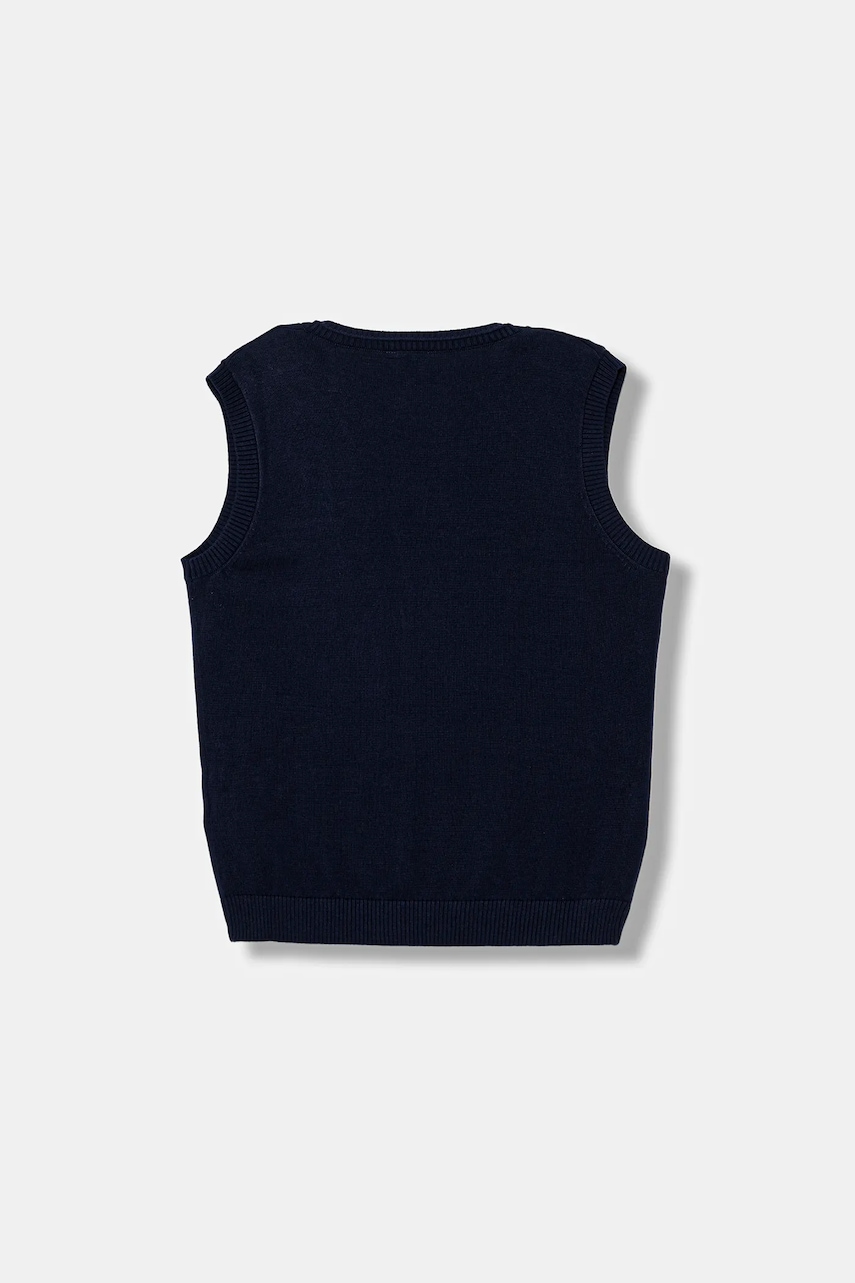Детская хлопковая жилетка United Colors of Benetton цвет синий лёгкая 120YC400O Детская хлопковая жилетка United Colors of Benetton цвет синий лёгкая 120YC400O