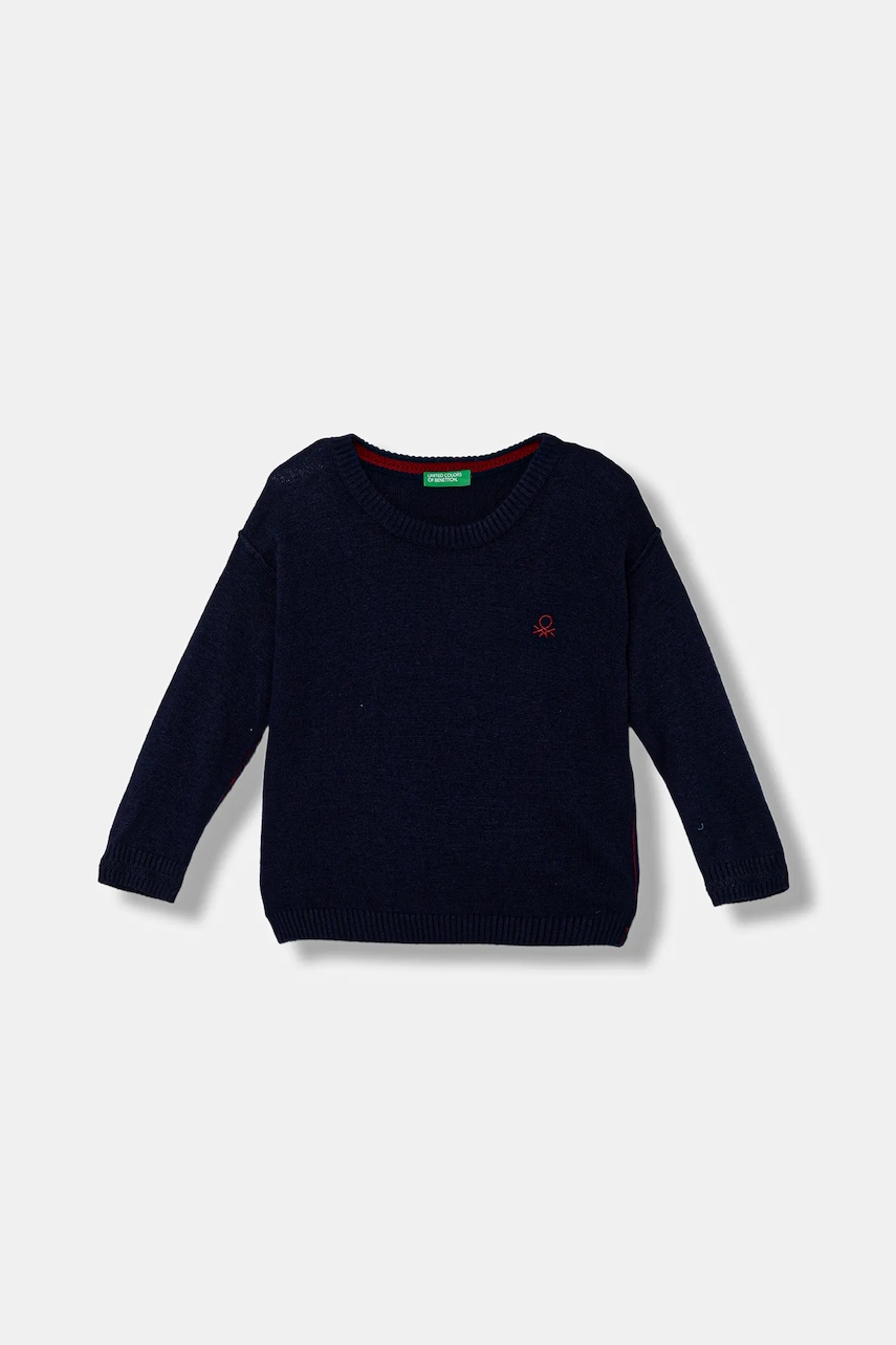 United Colors of Benetton pulover de lana pentru copii culoarea bleumarin, light, 1041H1025
