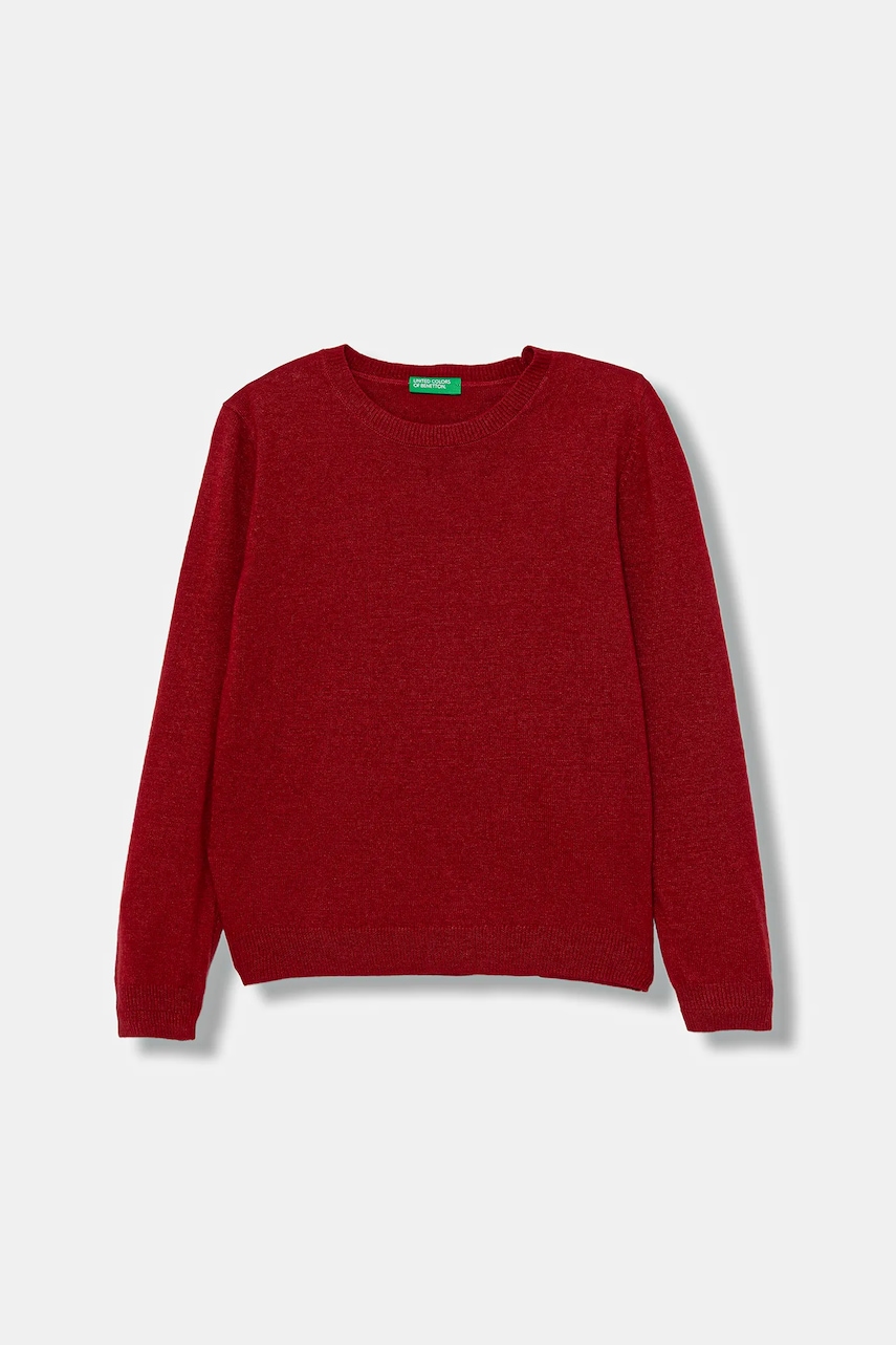 United Colors of Benetton pulover de lână pentru copii culoarea roșu, light, 106WC108R