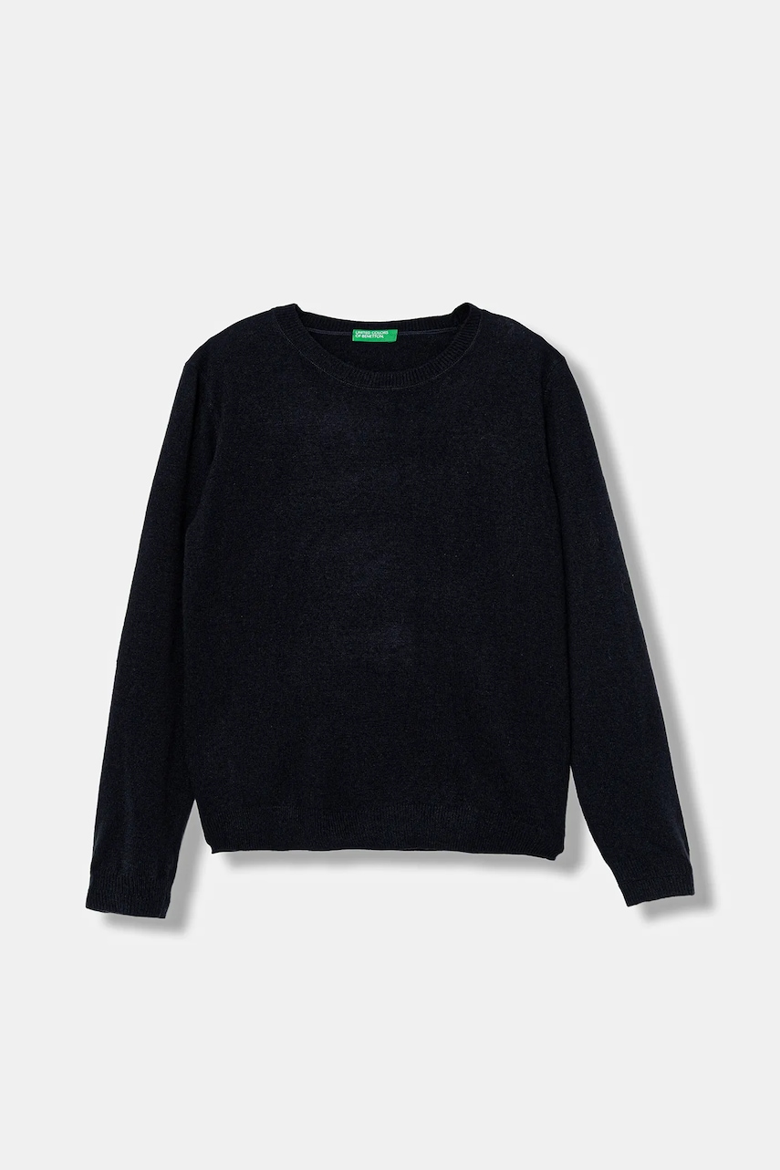 United Colors of Benetton pulover de lână pentru copii culoarea bleumarin, light, 106WC108R