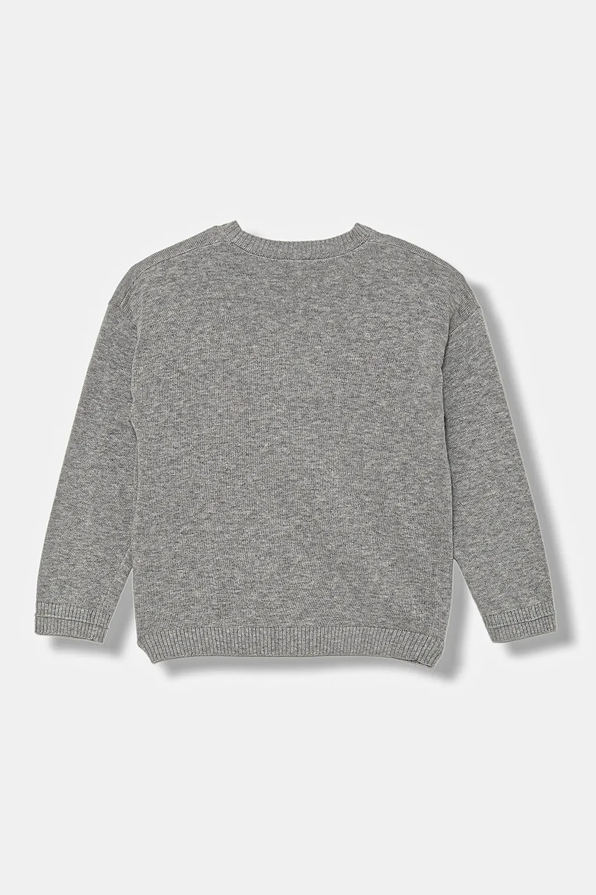 Детский хлопковый кардиган United Colors of Benetton цвет серый лёгкий 120YG600G Детский хлопковый кардиган United Colors of Benetton цвет серый лёгкий 120YG600G