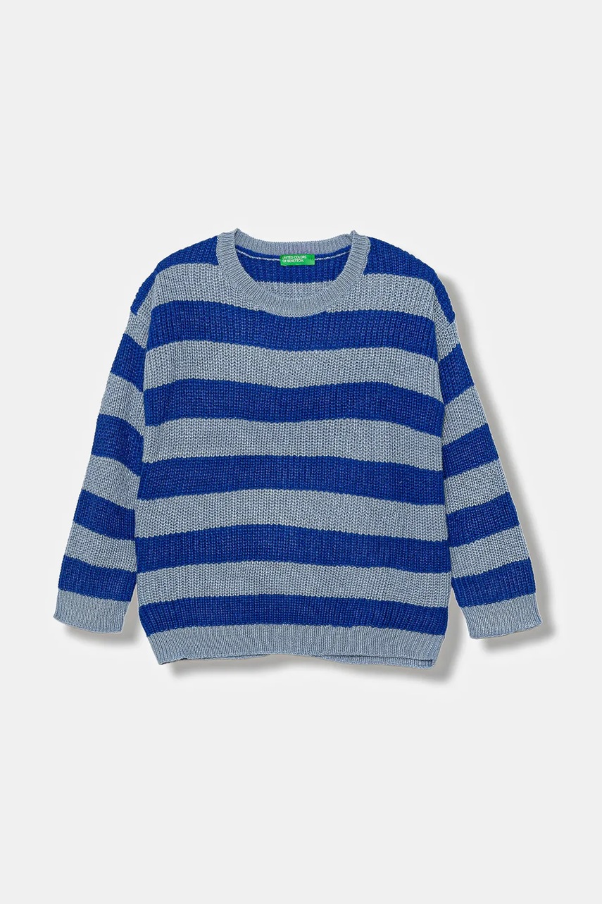 Levně Dětský svetr United Colors of Benetton modrá barva, 1Z8SH102V