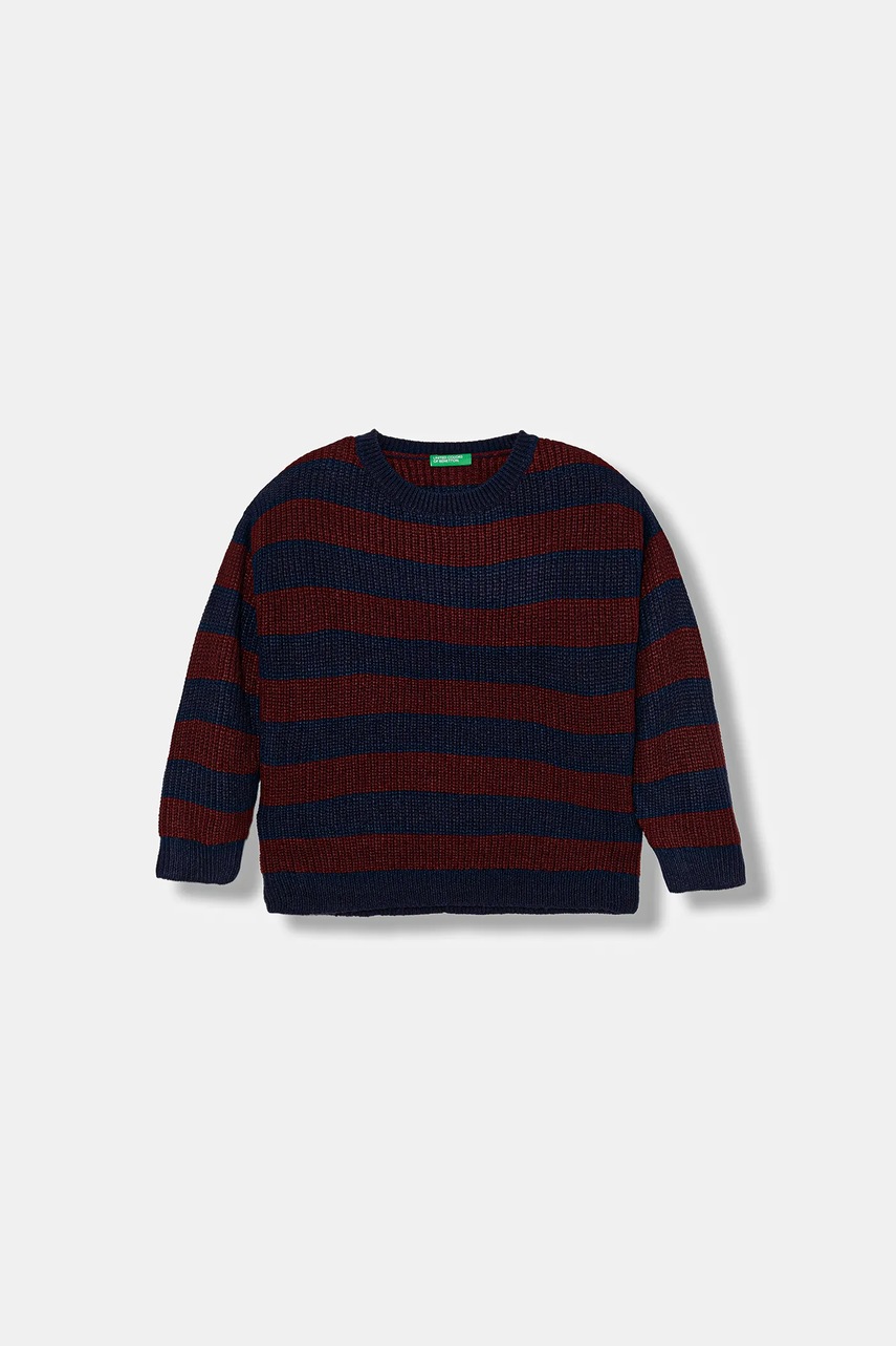 Levně Dětský svetr United Colors of Benetton tmavomodrá barva, 1Z8SQ108Z