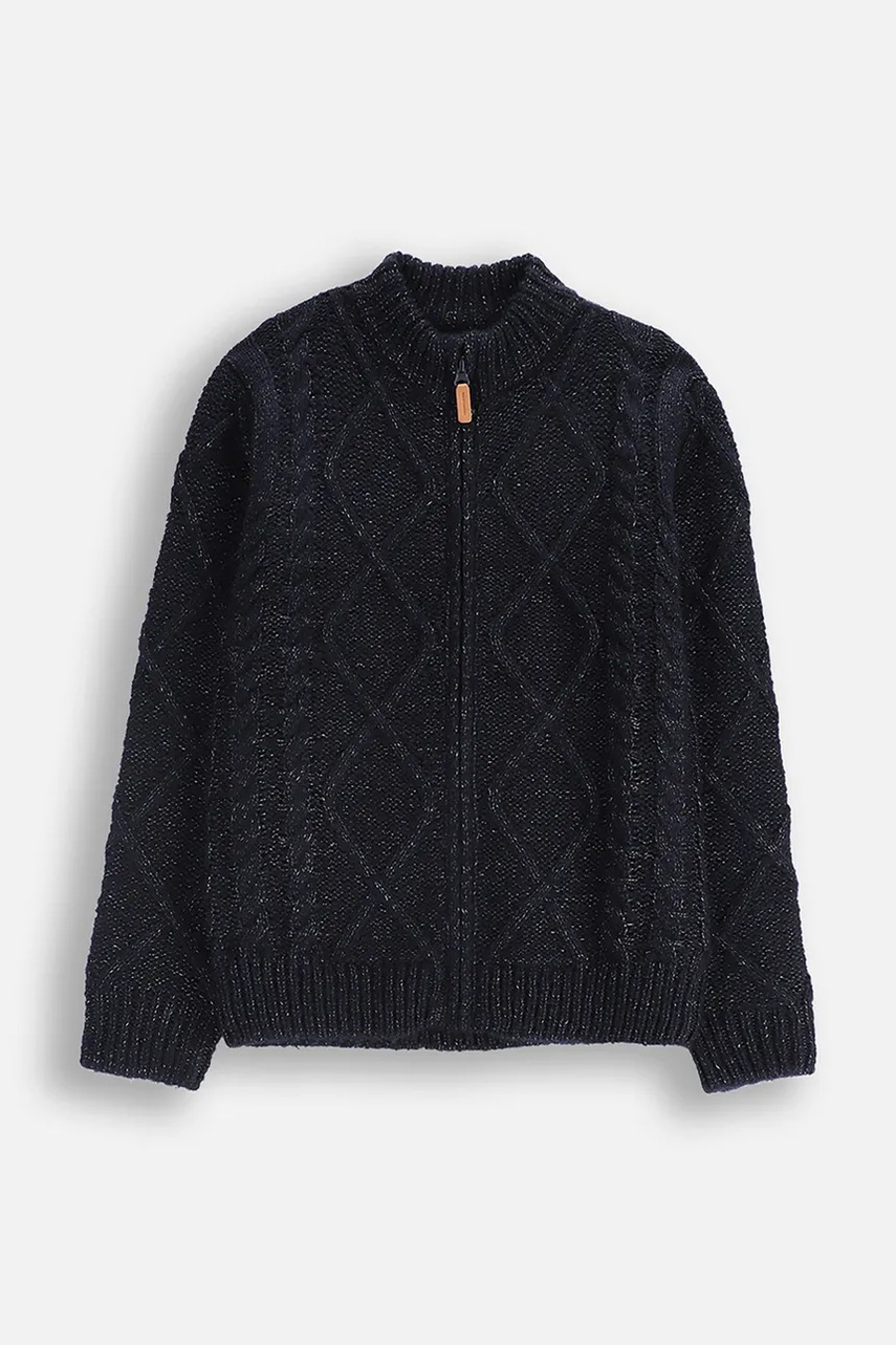 Coccodrillo cardigan copii culoarea bleumarin, YETI BOY JUNIOR