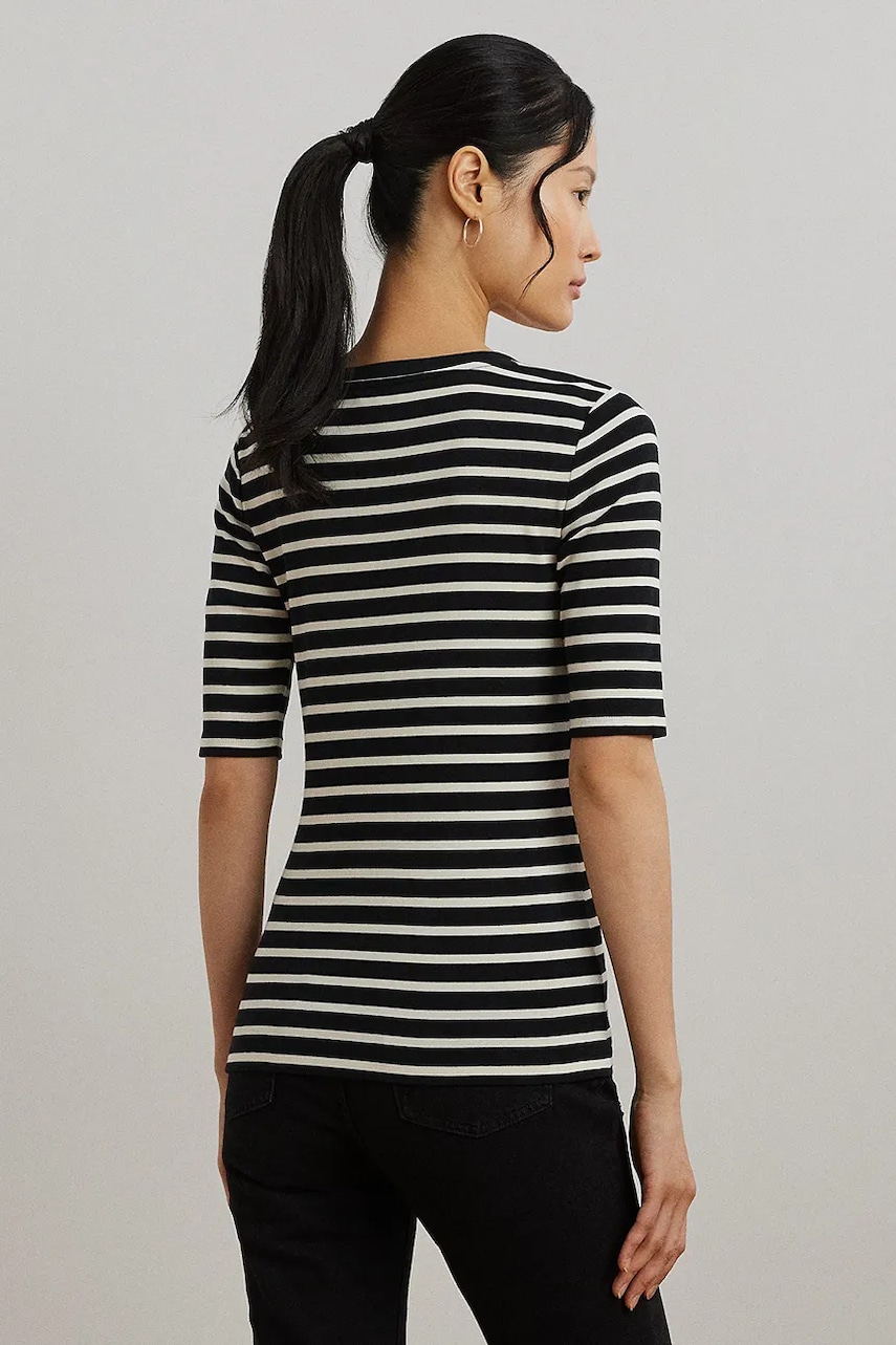 Футболка Lauren Ralph Lauren цвет чёрный 200971086 Футболка Lauren Ralph Lauren цвет чёрный 200971086