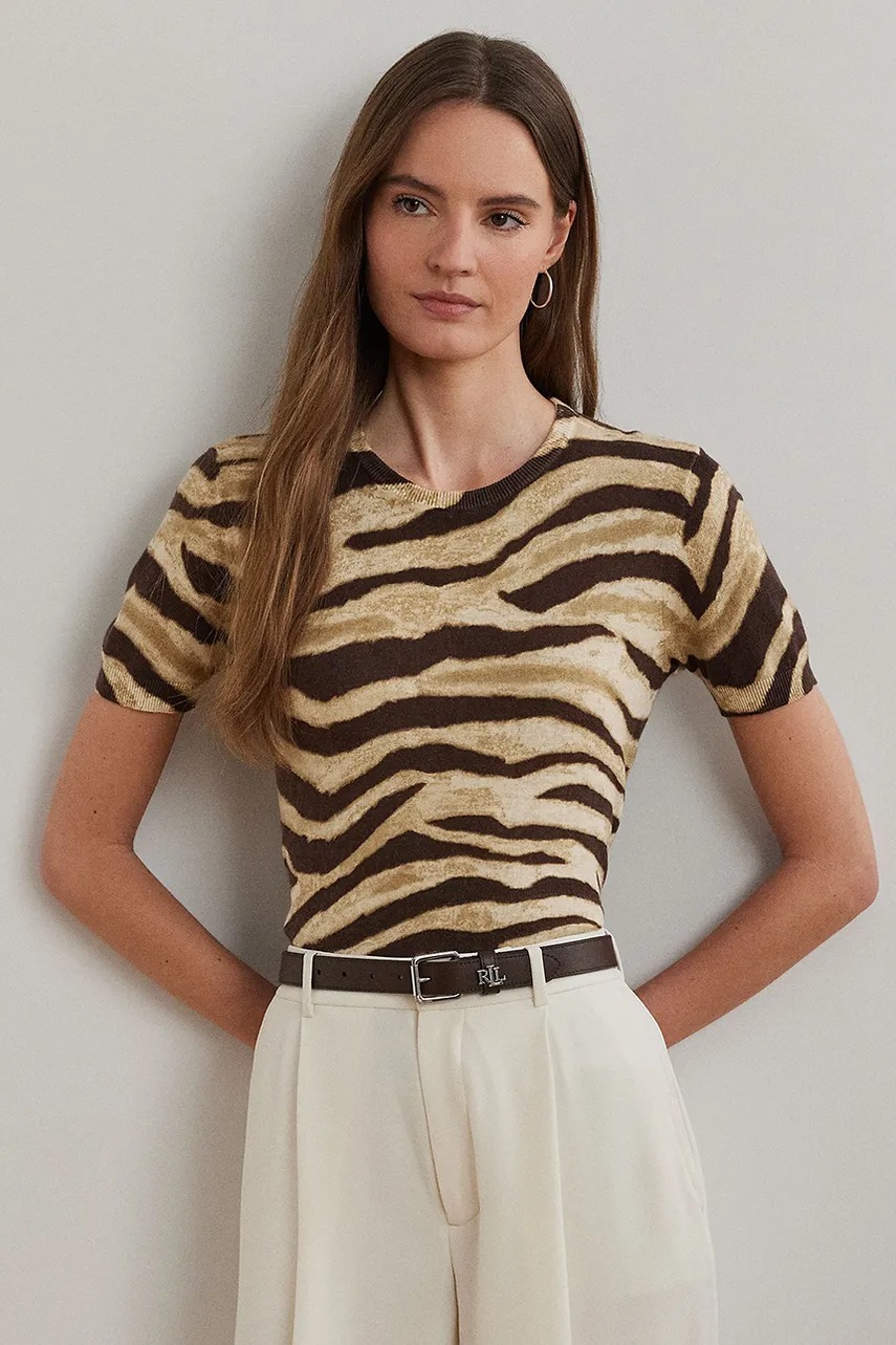 Levně Svetr Lauren Ralph Lauren dámský, béžová barva, 200971372