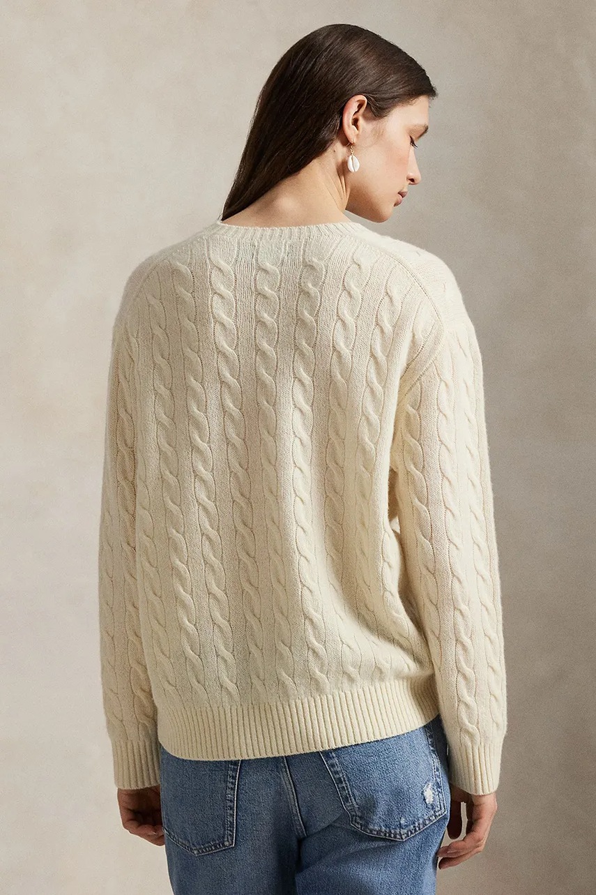 Свитер Polo Ralph Lauren цвет белый лёгкий 211971865