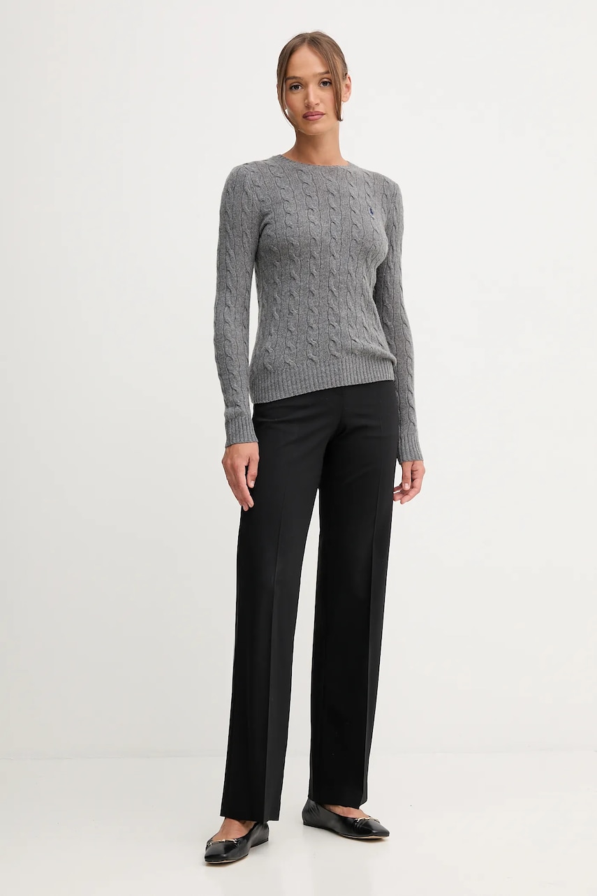 Свитер Polo Ralph Lauren цвет серый лёгкий 211971865 Свитер Polo Ralph Lauren цвет серый лёгкий 211971865