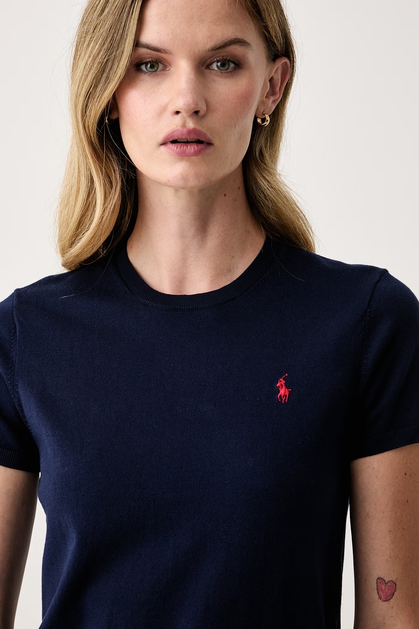 Polo Ralph Lauren Polo Ralph Lauren Πουλόβερ με κοντό μανίκι γυναικείο με βαμβάκι - 4