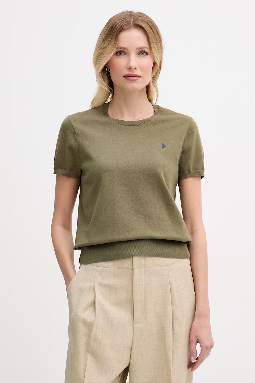Levně Polo Ralph Lauren svetr s krátkým rukávem dámský s bavlnou