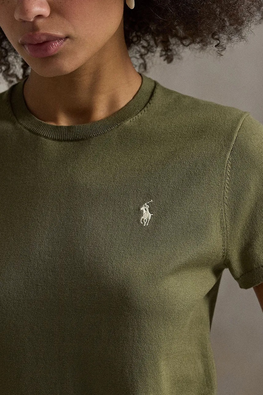 Polo Ralph Lauren sveter s krátkym rukávom dámsky s bavlnou