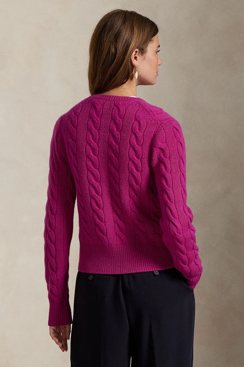 Шерстяной свитер Polo Ralph Lauren цвет розовый 211972104 Шерстяной свитер Polo Ralph Lauren цвет розовый 211972104