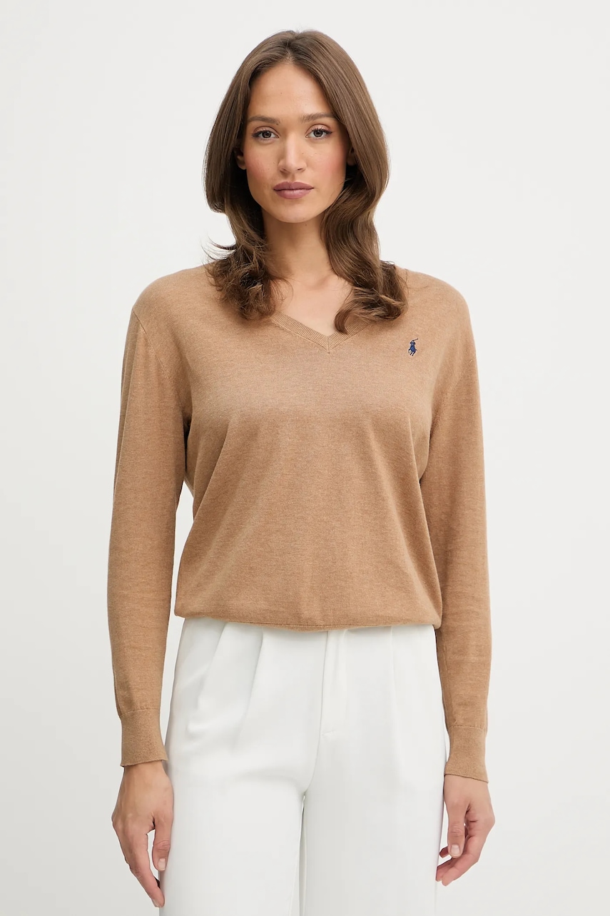 Levně Bavlněný svetr Polo Ralph Lauren dámský, zelená barva, 211972105