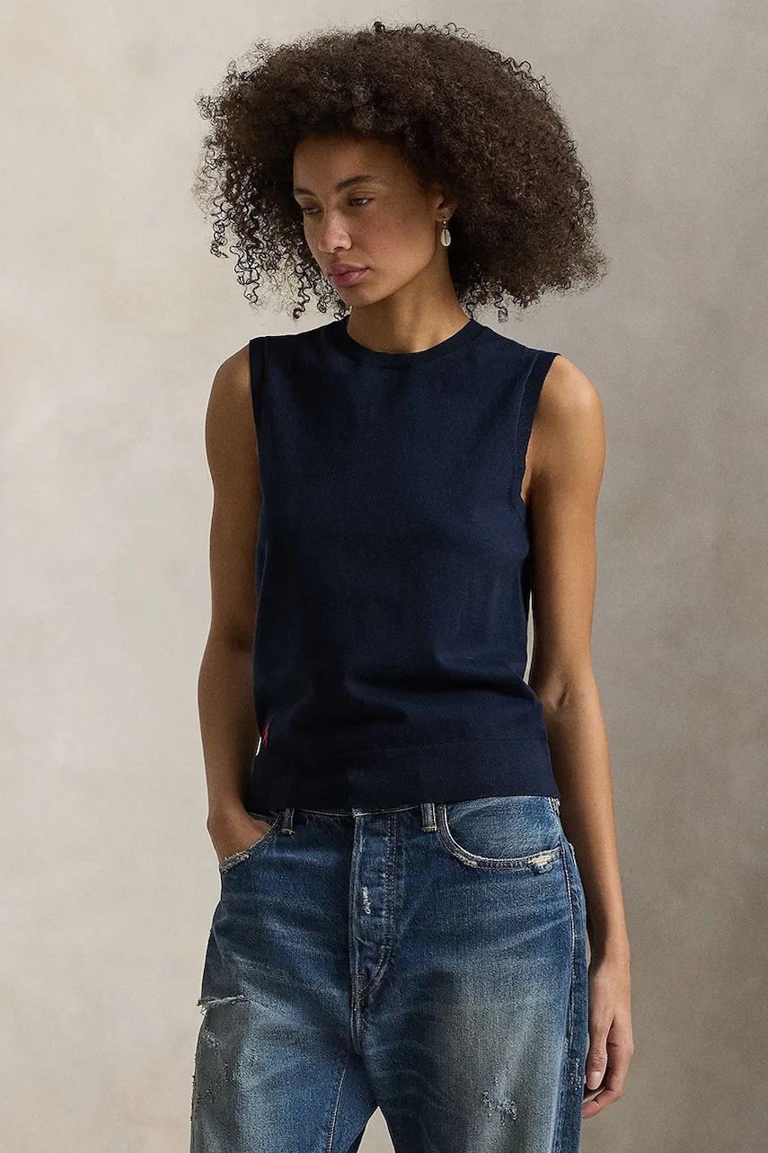 Polo Ralph Lauren kamizelka damska z bawełną