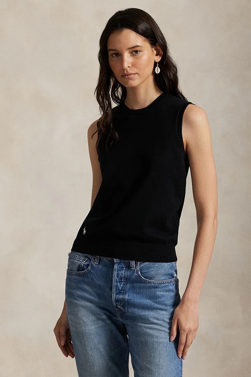 Levně Svetr Polo Ralph Lauren dámský, černá barva, 211972111