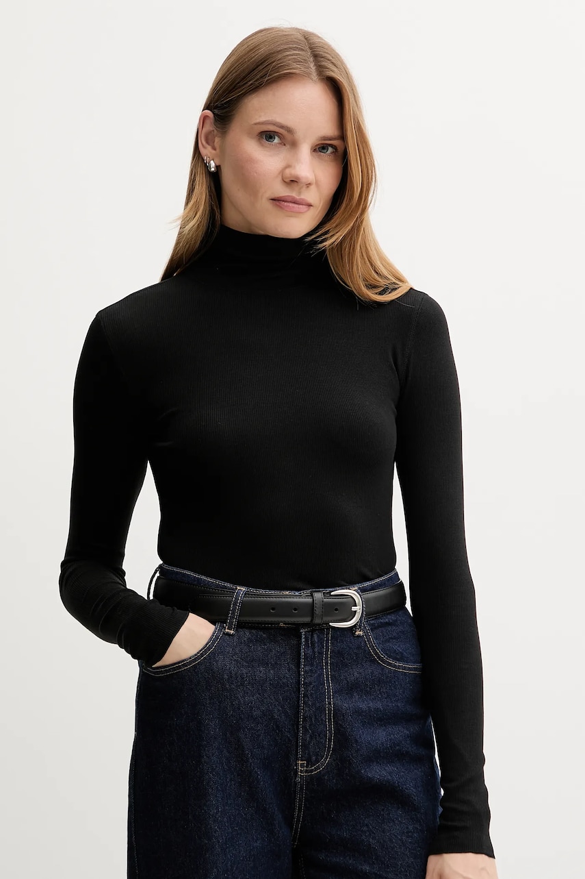 Levně Svetr Polo Ralph Lauren dámský, černá barva, s golfem, 211976982