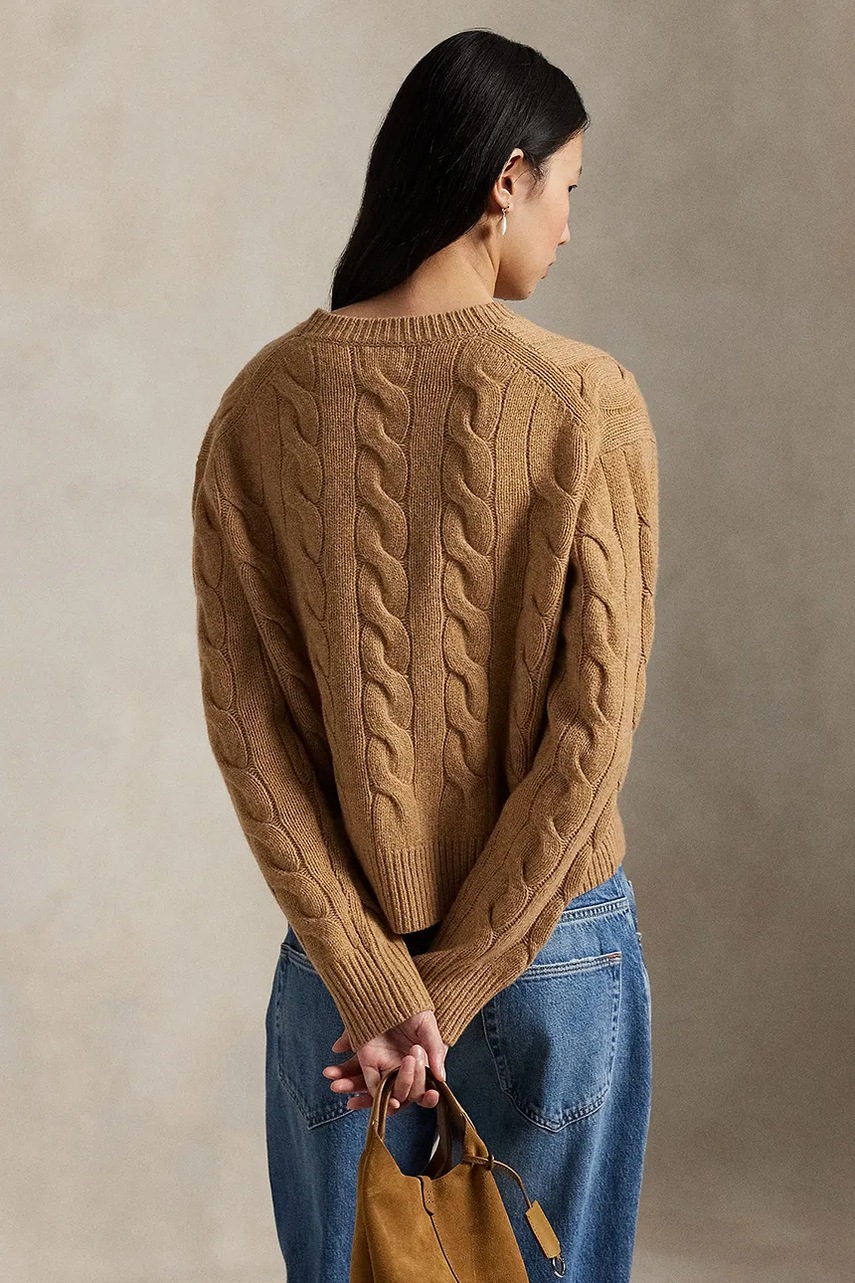 Шерстяной свитер Polo Ralph Lauren цвет бежевый  211A91216