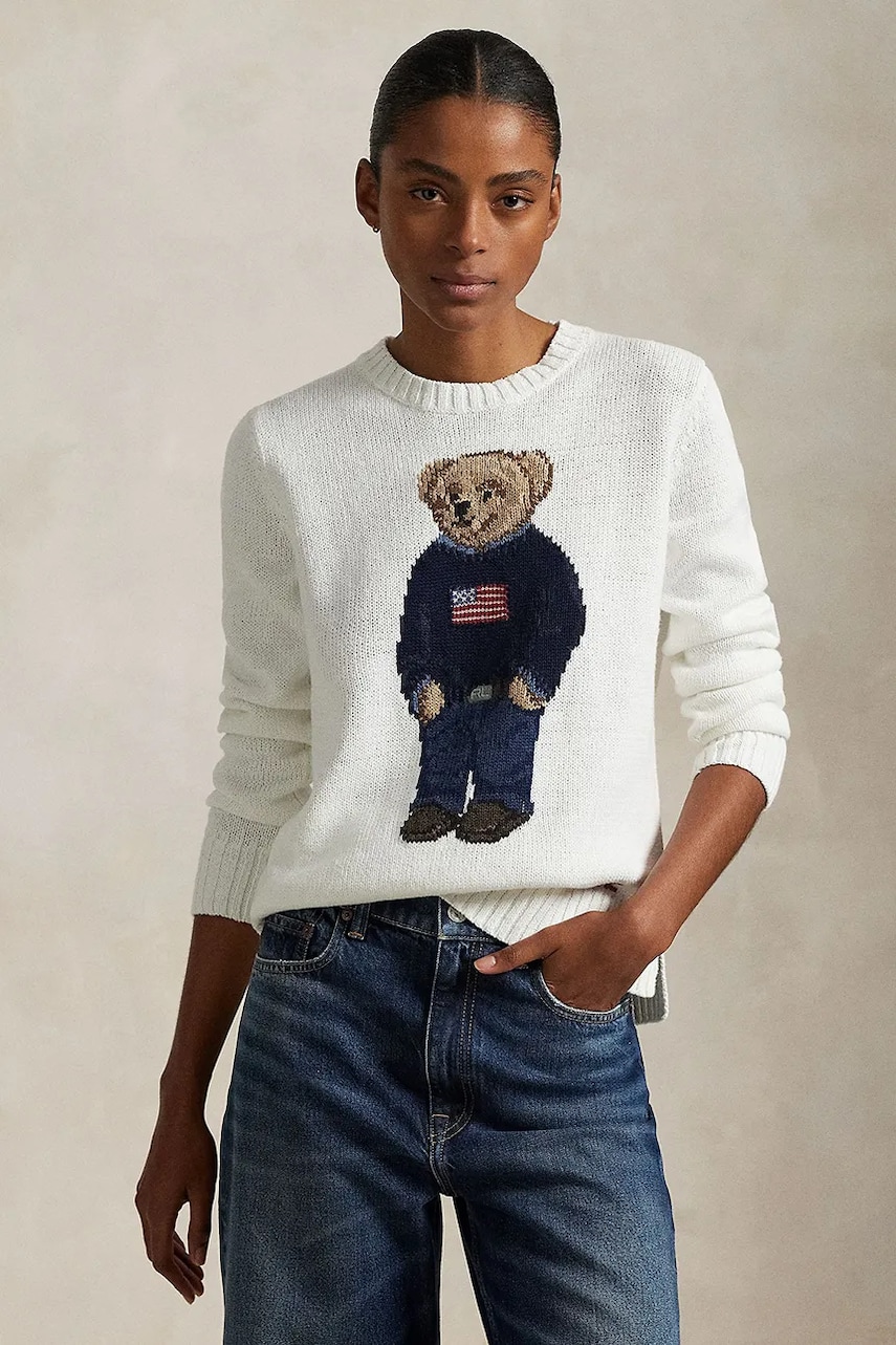 Svetr Polo Ralph Lauren dámský, bílá barva, 211978359