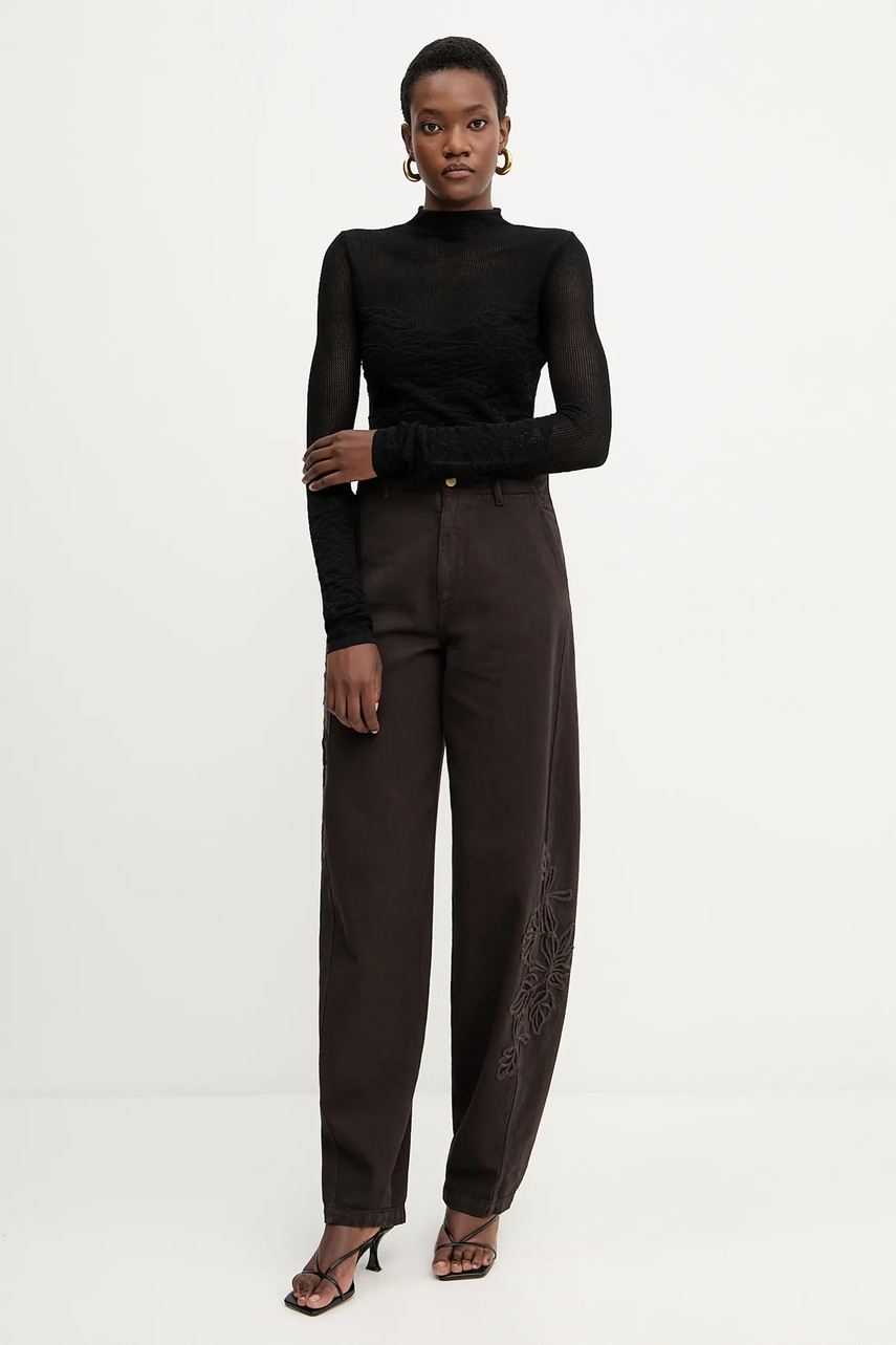 Свитер Patrizia Pepe цвет чёрный лёгкий с полугольфом 8K0344 K284 Свитер Patrizia Pepe цвет чёрный лёгкий с полугольфом 8K0344 K284