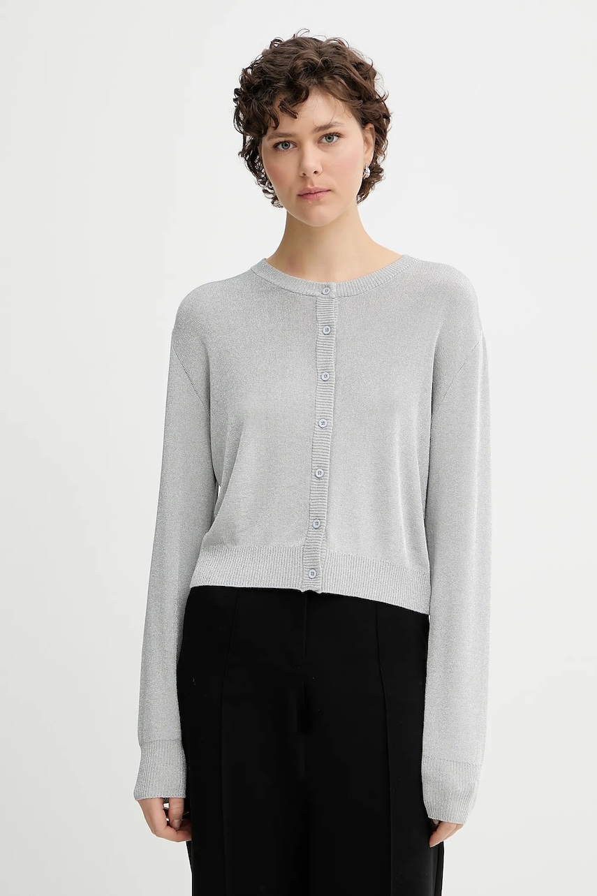 MUNTHE cardigan PARLI culoarea gri, light, 252161125275