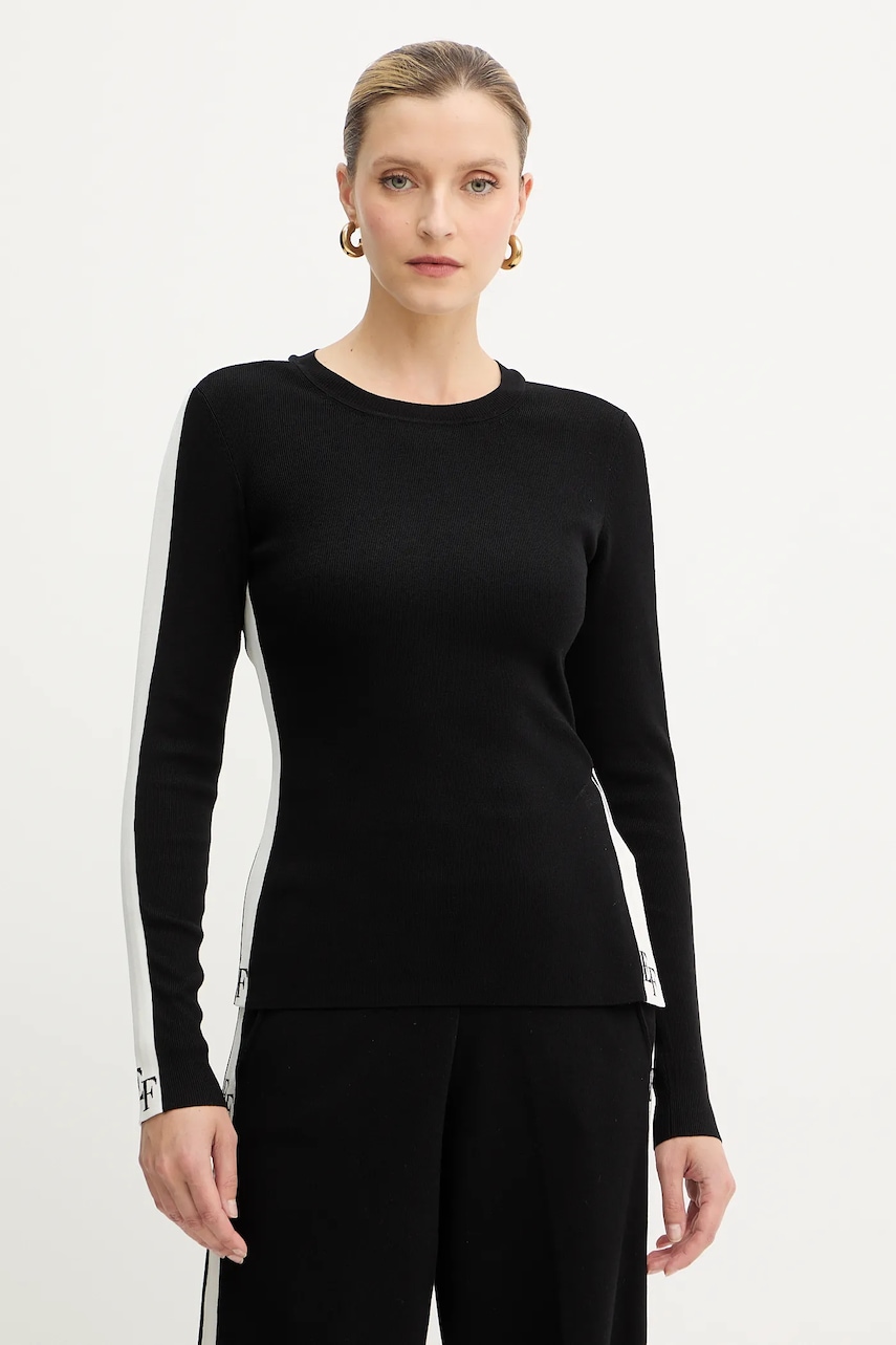 Elisabetta Franchi pulover culoarea negru, light, MK03S56E2