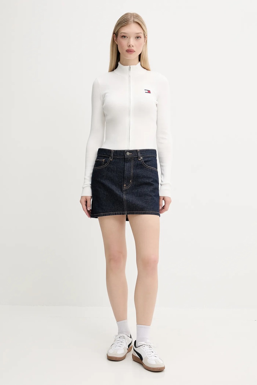 Джемпер Tommy Jeans цвет белый лёгкий DW0DW20967