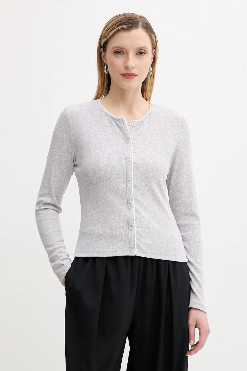 Samsoe Samsoe cardigan SAJUNE culoarea gri, light, F25200034