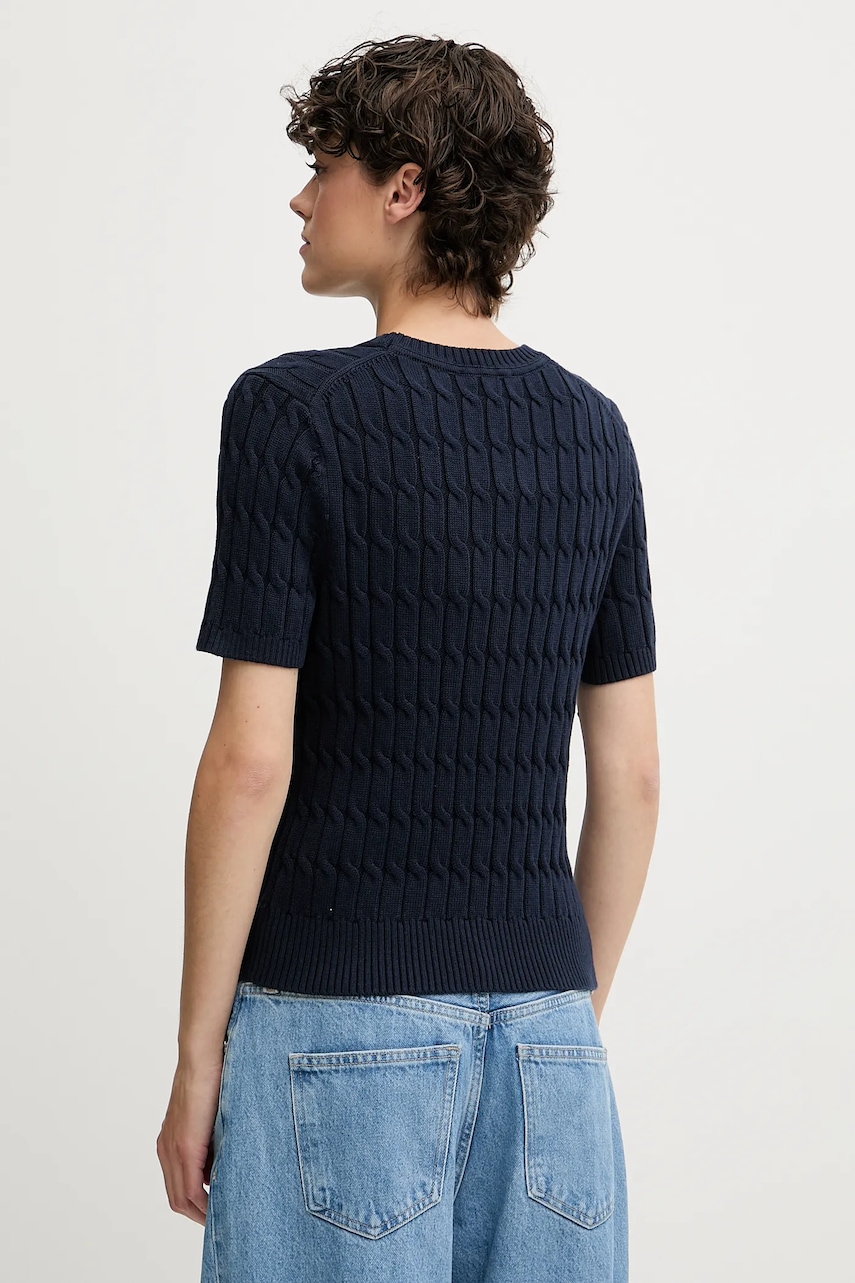 Хлопковый свитер Tommy Hilfiger цвет синий WW0WW45656 Хлопковый свитер Tommy Hilfiger цвет синий WW0WW45656