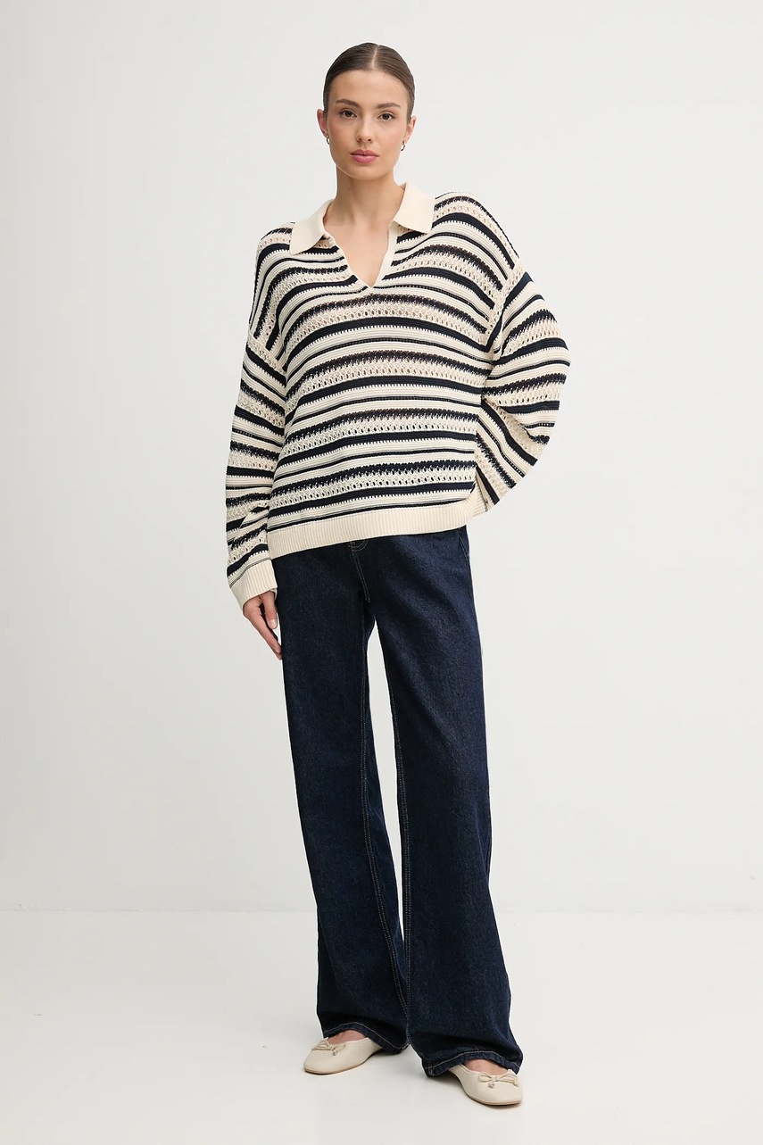 Свитер Tommy Hilfiger цвет бежевый лёгкий WW0WW46524