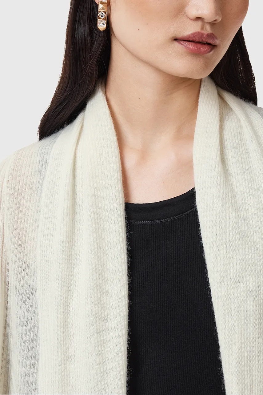 Кардиган с примесью шерсти AllSaints HARPER цвет белый лёгкое W052KC