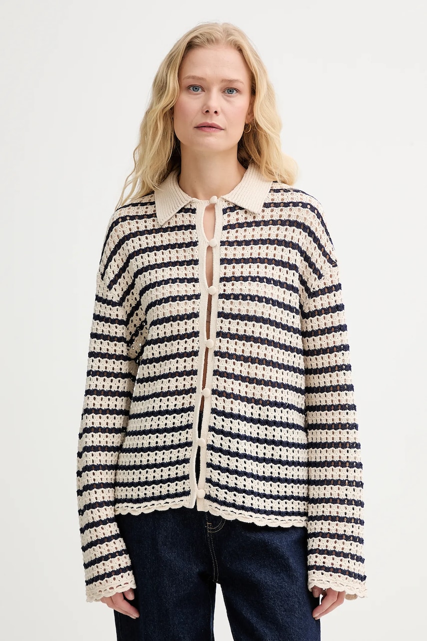 Rag & Bone cardigan cu amestec de in culoarea bej, light, WAS25P060BR60