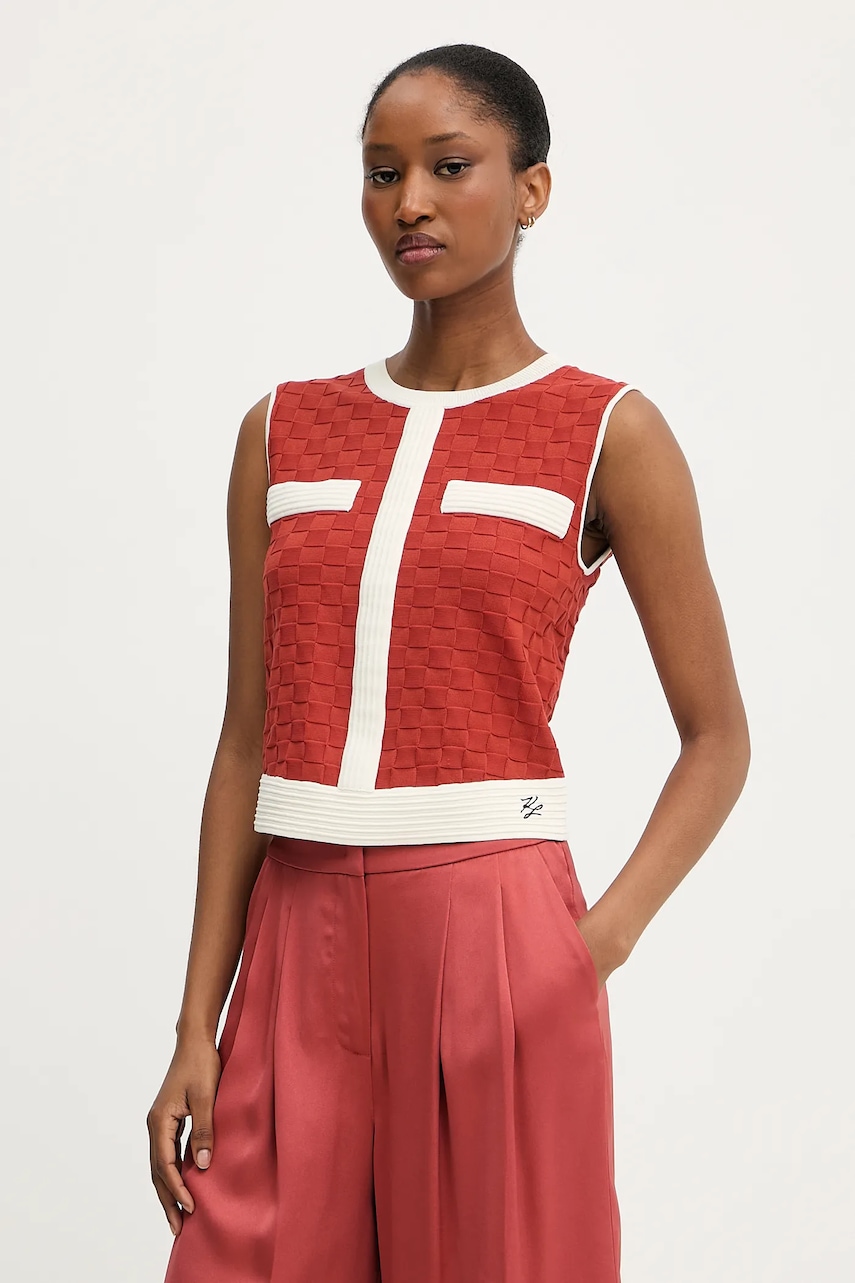 Karl Lagerfeld vestă culoarea portocaliu, A3W18020