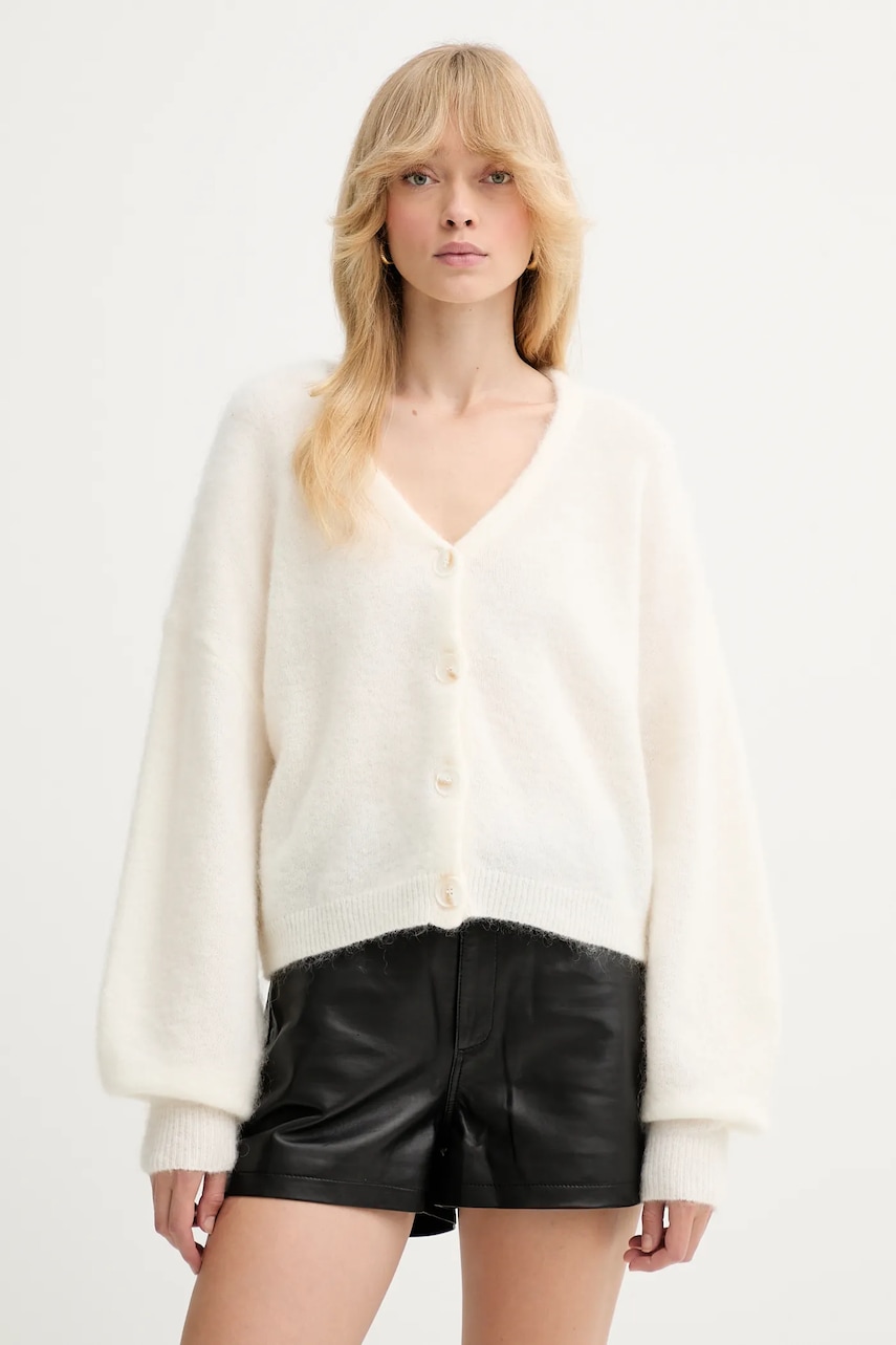 Gestuz cardigan din lână culoarea bej, 10910789