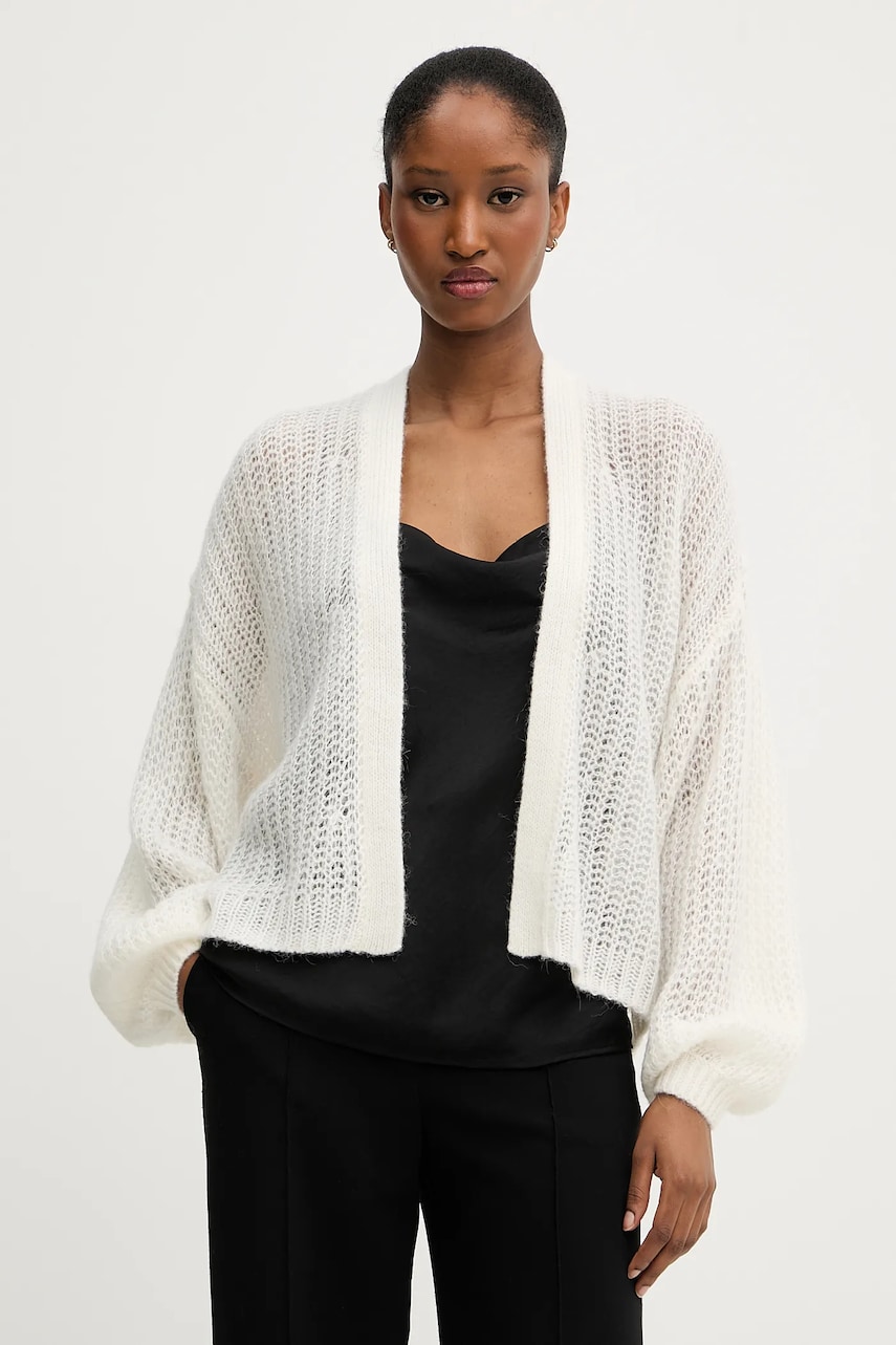 BOSS Orange cardigan din amestec de lana culoarea bej, light, 50545878
