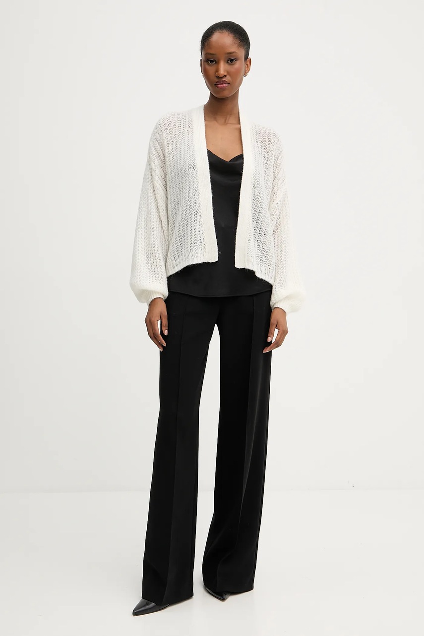 Кардиган с примесью шерсти BOSS Orange цвет бежевый лёгкий 50545878