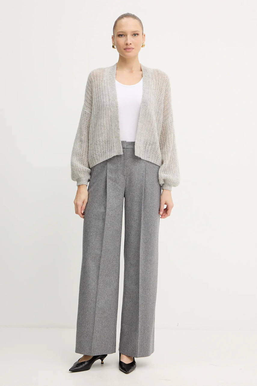 Кардиган с примесью шерсти BOSS Orange цвет бежевый лёгкий 50545878