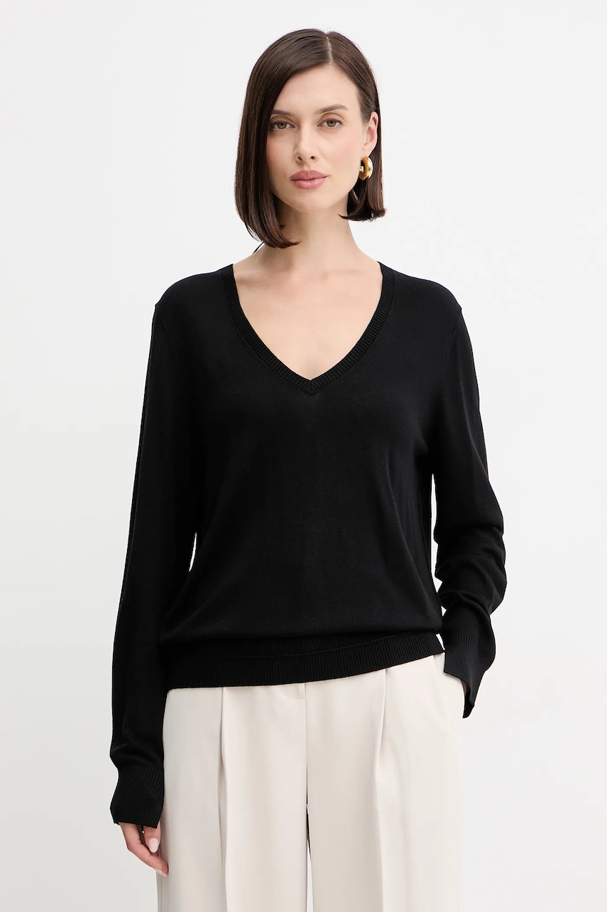 BOSS Orange pulover culoarea negru, light, 50543956
