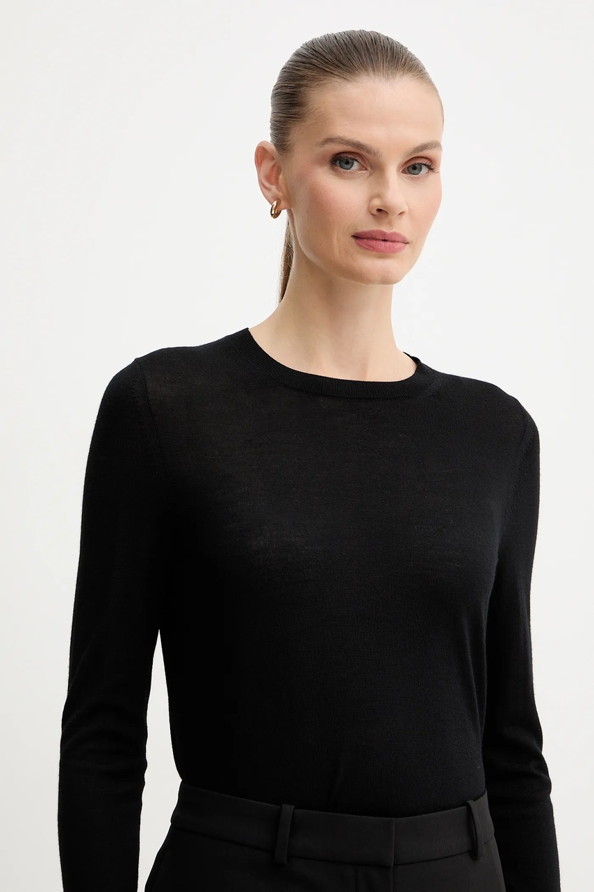 Μάλλινο πουλόβερ BOSS Dalessandra χρώμα: μαύρο, 50544987 φωτογραφία