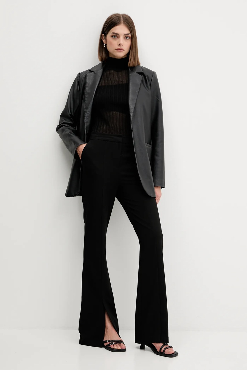 Свитер HUGO цвет чёрный лёгкий с полугольфом 50542650