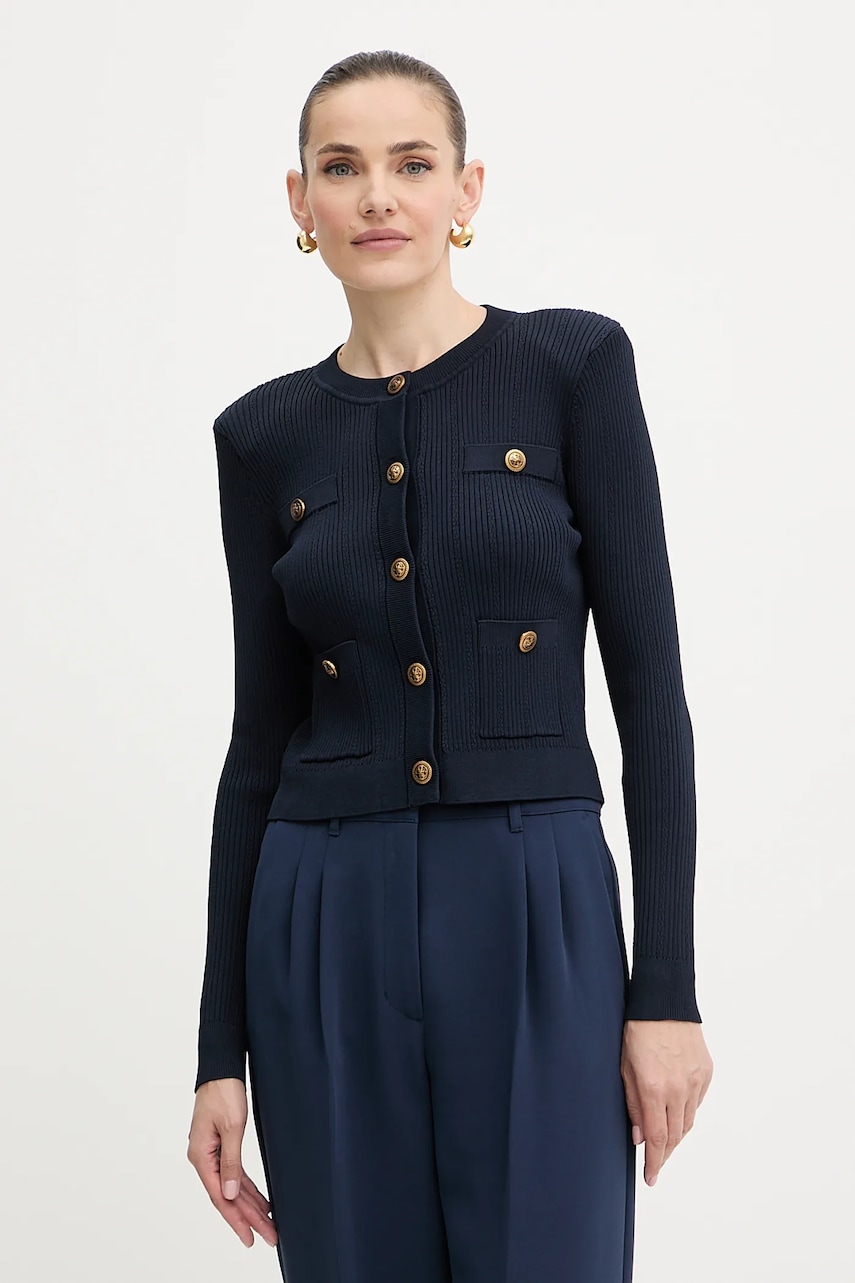 Kardigan Guess EMMIE dámský, tmavomodrá barva, W5YR09 Z0130