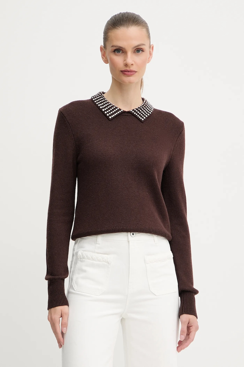 Πουλόβερ με προσθήκη μαλλιού Pinko