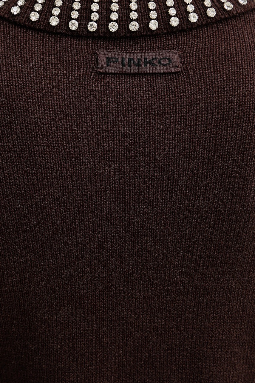 Πουλόβερ με προσθήκη μαλλιού Pinko χρώμα: καφέ, 105530 A2S4 φωτογραφία