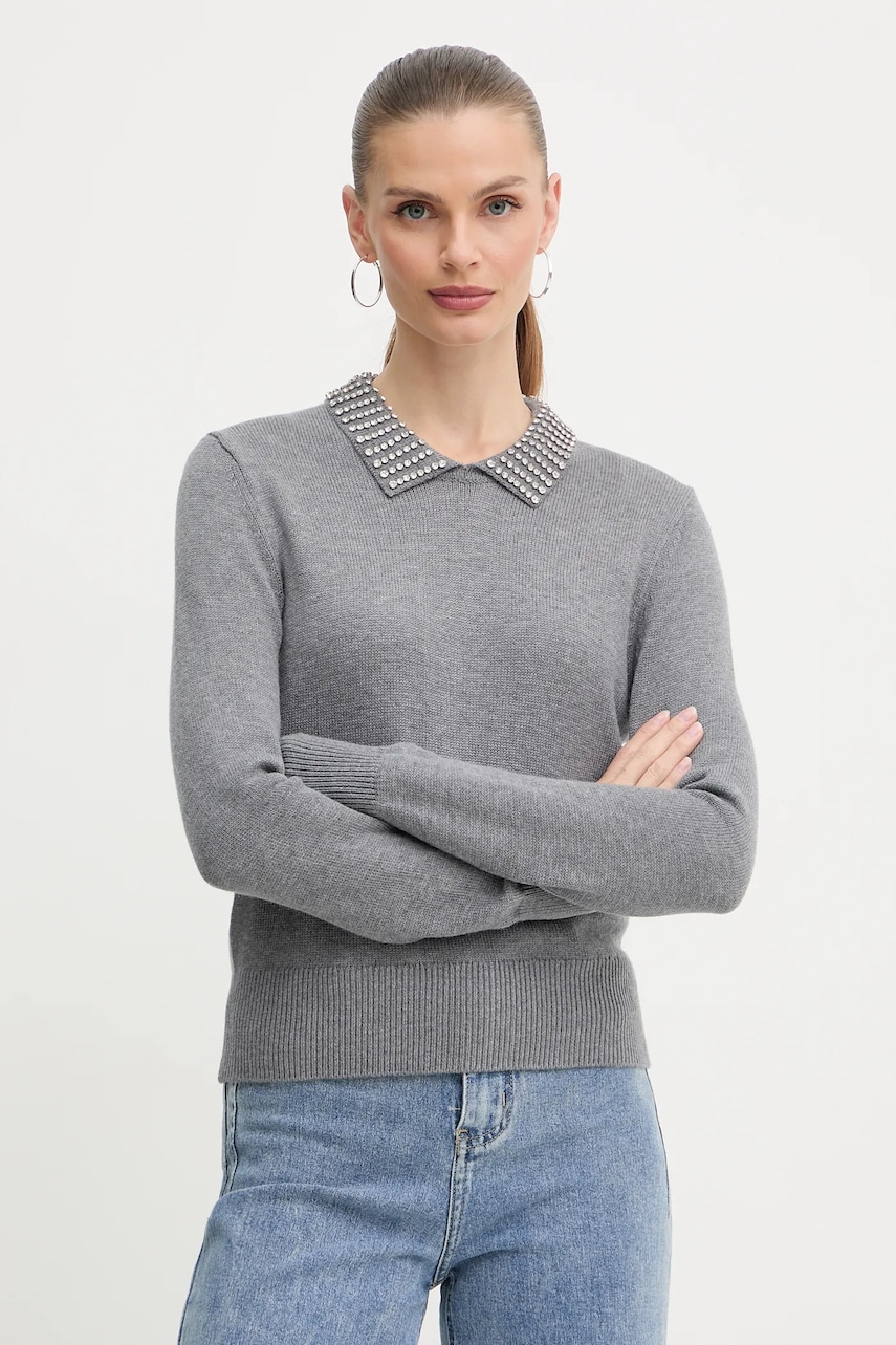 Πουλόβερ με προσθήκη μαλλιού Pinko