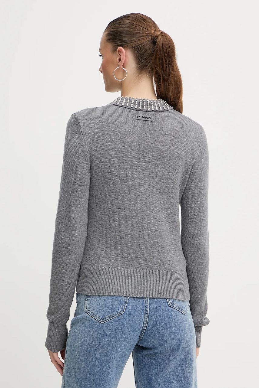 Πουλόβερ με προσθήκη μαλλιού Pinko χρώμα: γκρι, 105530 A2S4 φωτογραφία