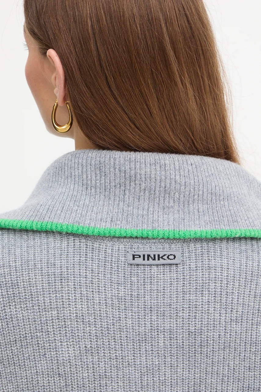 Πουλόβερ με προσθήκη μαλλιού Pinko χρώμα: γκρι, 105448 A2Q9 φωτογραφία