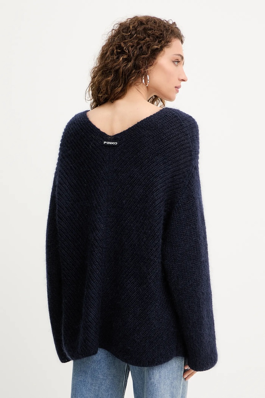 Μάλλινο πουλόβερ Pinko χρώμα: ναυτικό μπλε, 105564 A2S5 φωτογραφία