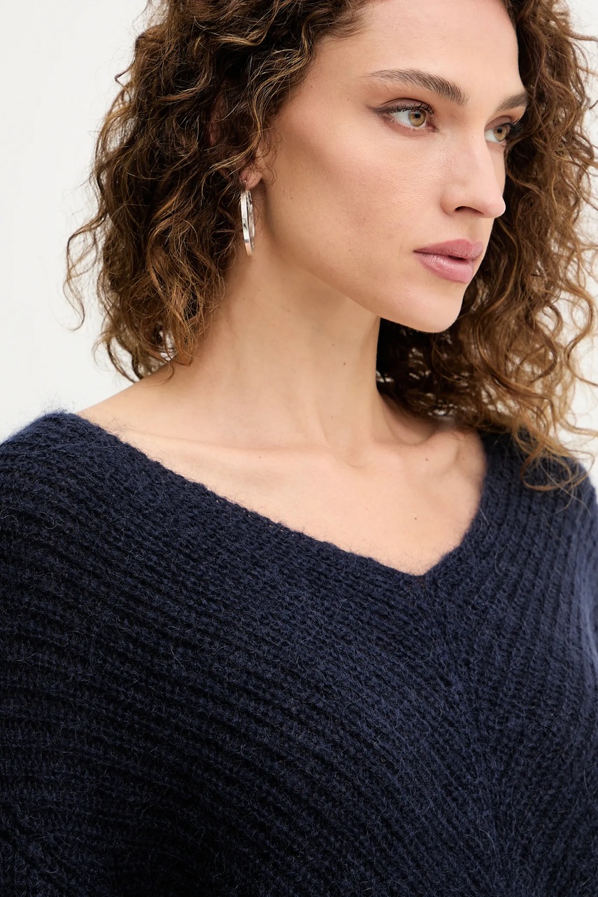 Μάλλινο πουλόβερ Pinko χρώμα: ναυτικό μπλε, 105564 A2S5 φωτογραφία