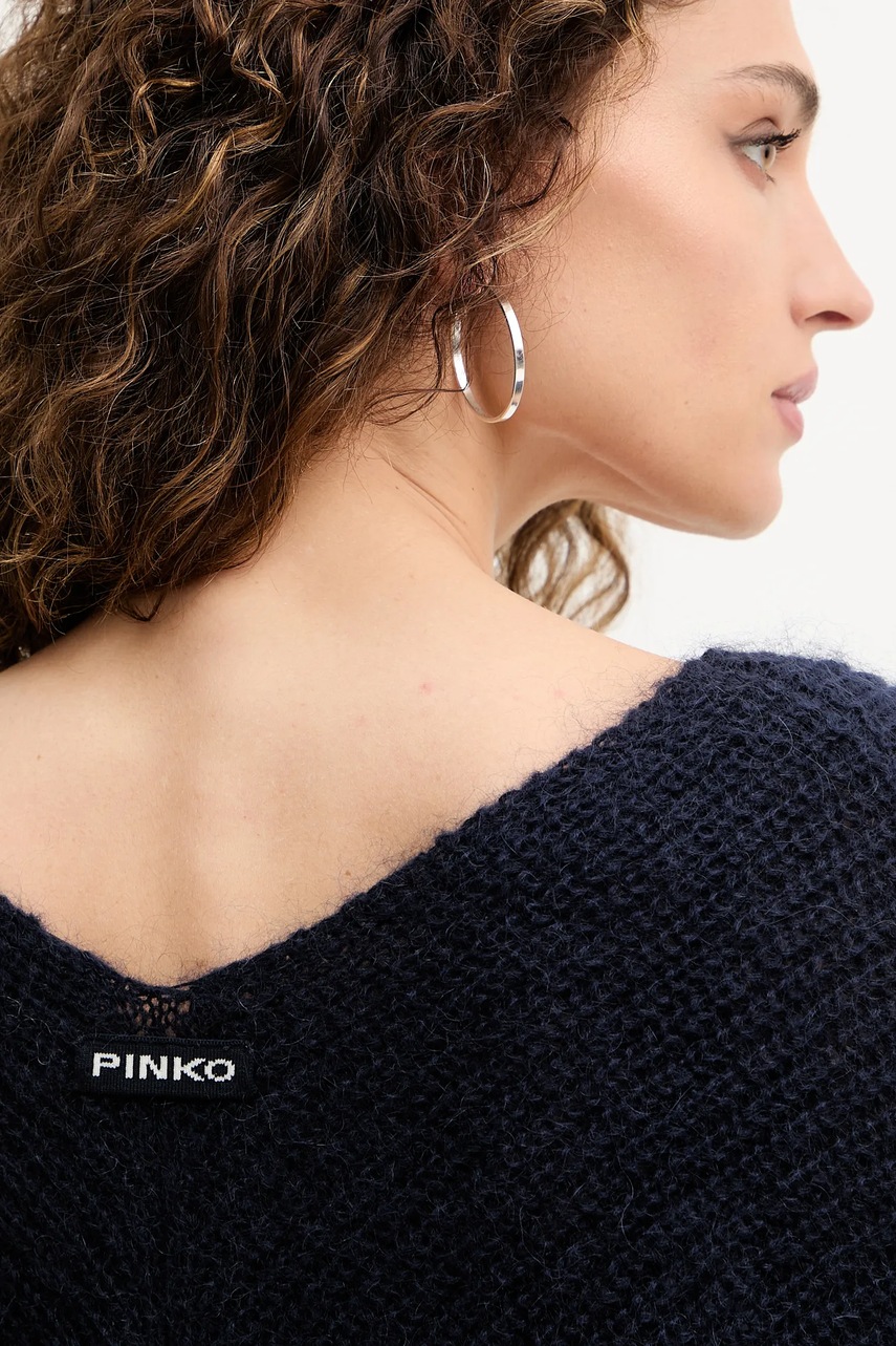 Μάλλινο πουλόβερ Pinko χρώμα: ναυτικό μπλε, 105564 A2S5 φωτογραφία