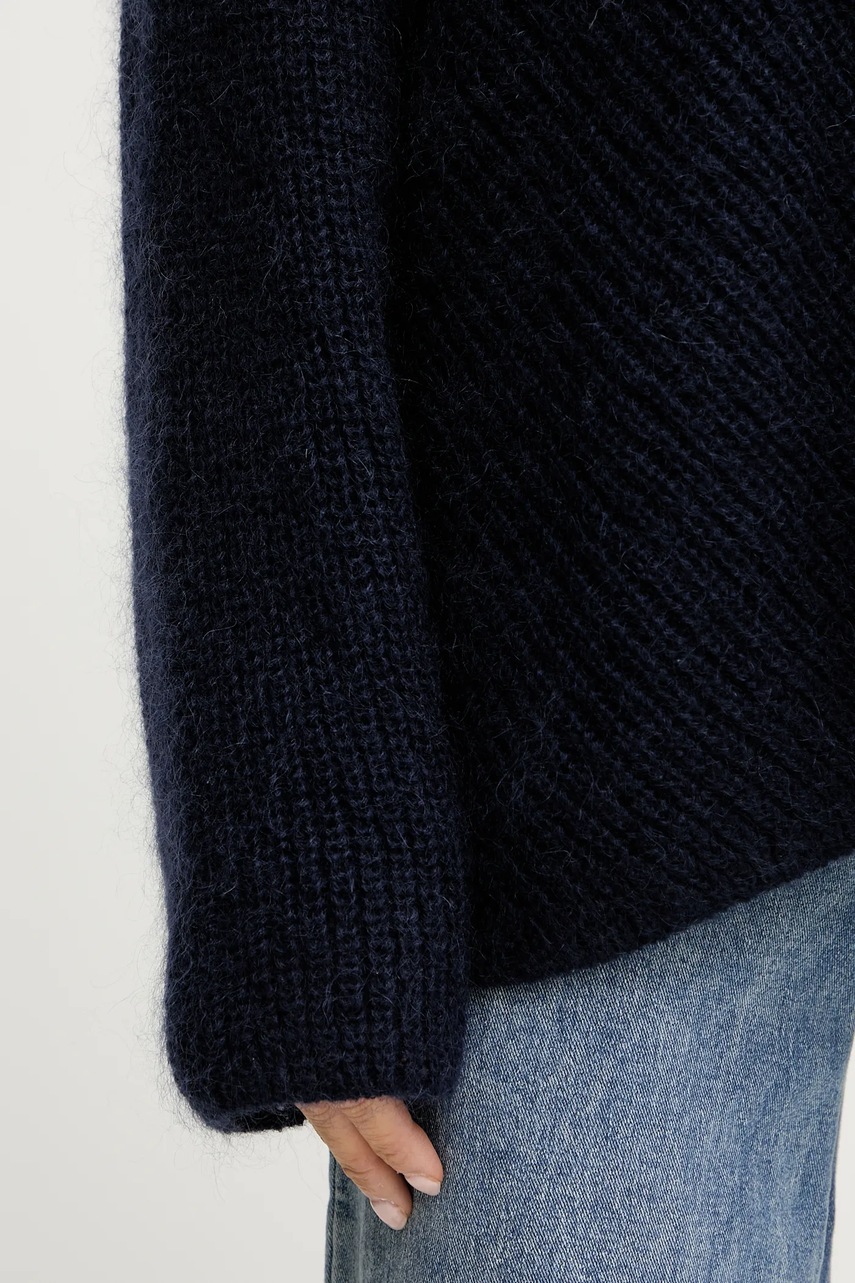 Μάλλινο πουλόβερ Pinko χρώμα: ναυτικό μπλε, 105564 A2S5 φωτογραφία